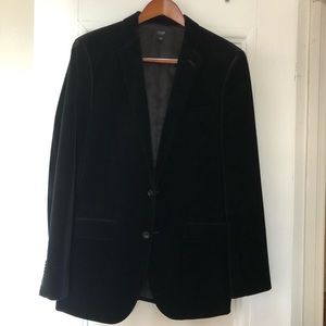 J. Crew Men's Ludlow Black Velvet Blazer